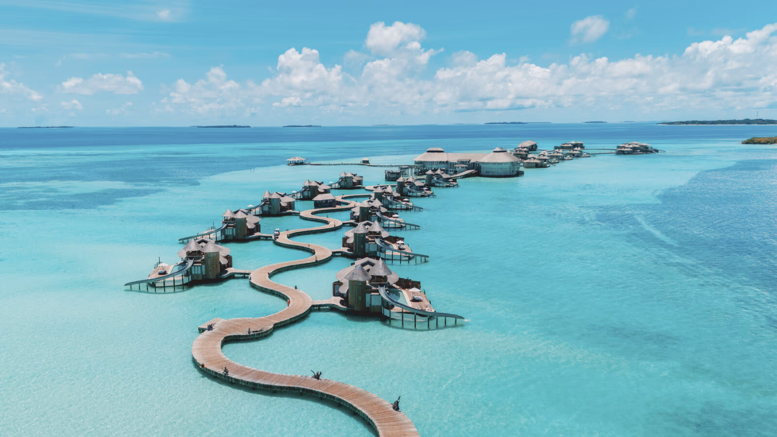 Atoll des Maldives vu du ciel