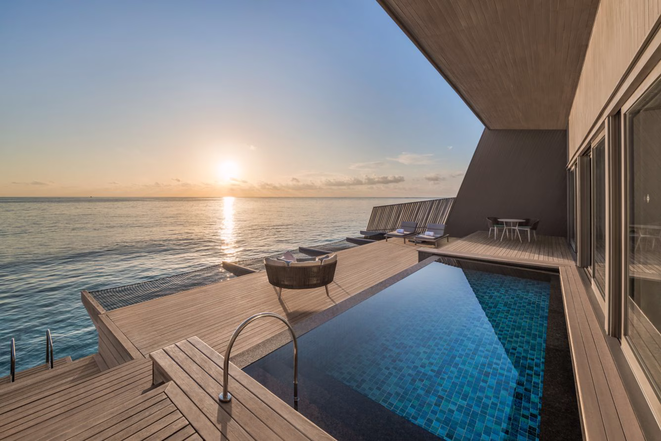 Sunset Overwater Villa with Pool